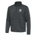 thumbnail image 2 of Men's Antigua Pewter Toronto Maple Leafs Twist Quarter-Zip Pullover Jacket, 2 of 3