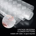 thumbnail image 2 of Privacy Window Film 30x200cm Adhesive Electrostatic Window Film Begonia Pattern Frosted Window Film Opaque UV Protection for Office Bedroom Living Room, 2 of 5