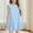 Light Blue, variant on Generic Girl's Summer Dresses Pleated Fashion Solid Color Soft Sleeveless Dress Casual Crew Neck Dresses for 5-15 Years