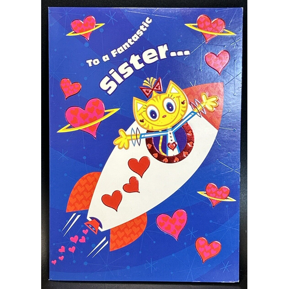 Happy Valentine's Day Sister Greeting Card w/Envelope