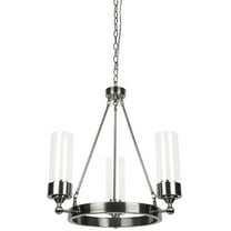 F17113-57-Sunset Lighting-Esquire - 3 Light Chandelier   Antique Gunmetal Finish with Clear Glass