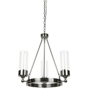 Luminance Sunset Lighting F17113-57 Esquire Three Light Chandelier- Clear Glass, Dimmable - With Antique Gunmetal Finish
