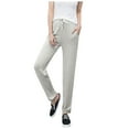 thumbnail image 5 of FAIWAD Women's Soft Comfy Lounge Jogger Pants Drawstring High Waist Cinched Bottom Sweatpant, 5 of 6