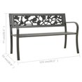 thumbnail image 4 of vidaXL Garden Bench 125 cm Steel Grey, 4 of 4