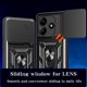 thumbnail image 2 of For Xiaomi Redmi Note 14 5G Case with Slide Camera Lid PC TPU Kickstand Phone Cover - Black, 2 of 5