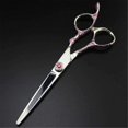 thumbnail image 2 of Barber Scissors Professional Pink Plum Handle Hair Scissors Cutting Salon Barber Thinning Shears Hairdressing Scissors Home Use - Stainless Steel,6 In, 2 of 3