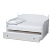 thumbnail image 3 of Baxton Studio Millie Cottage Farmhouse White Finished Wood Full Size Daybed with Twin Size Trundle, 3 of 7