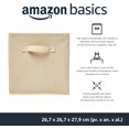 thumbnail image 2 of Amazon Basics - Cubos de almacenamiento plegables de tela con asas, 10.5 x 10.5 x 11 pulgadas, color beige, paquete de 6,Marino, 2 of 2