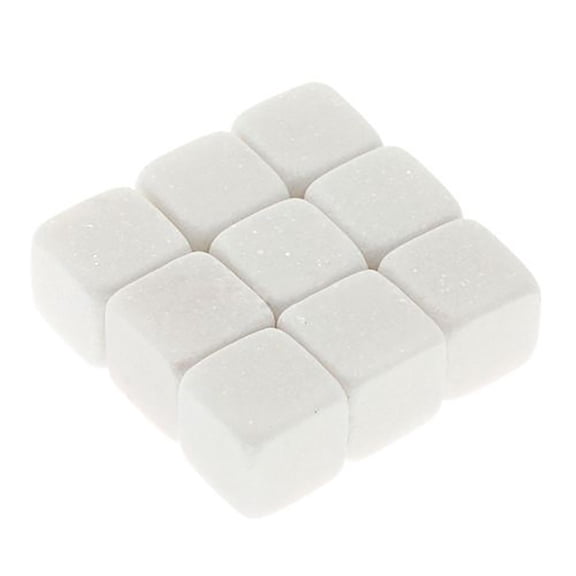Ayyufe 9Pcs Wine Ice Cube Whisky Stone Drinks Cooling Cooler Bar Club Restaurant Tool