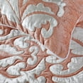 thumbnail image 3 of Luxury Peach & Ivory Full 68 x 18 inch Bed Runner with pillow cover, Velvet Applique Bed Scarf, Abstract Modern - Peach Elegance, 3 of 5