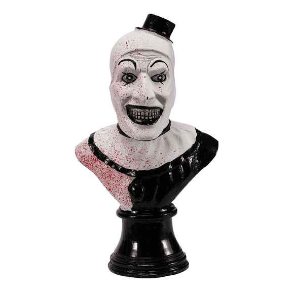 ZPQMNB Art The Clown Figure, Terrifier Action Figures, Killer Clown Bust Statue Horror Movie Decor Terrifier Merch, Funny Halloween Decoration for Indoor Outdoor Home Garden Office (C)