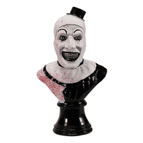 ZPQMNB Art The Clown Figure, Terrifier Action Figures, Killer Clown Bust Statue Horror Movie Decor Terrifier Merch, Funny Halloween Decoration for Indoor Outdoor Home Garden Office (C)