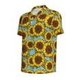 thumbnail image 2 of Balery Sunflowers Printed Men’s Short Sleeve Polo Shirt, Midweight Men's Shirt,Golf Polo shirts -, 2 of 9