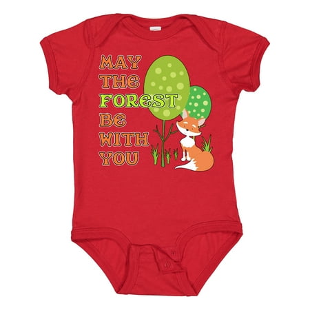 

Inktastic May the Forest Be with You- Cute Fox Gift Baby Boy or Baby Girl Bodysuit