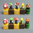 thumbnail image 2 of 5 piezas/lote Super Mario juego de decoración creativa Mario Bros figuras de acción de PVC juguetes Super Mushroom Mini figuras juguetes para niños regalos, 2 of 4
