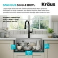 thumbnail image 4 of KRAUS Kore 27" Farmhouse Workstation 16 Gauge Single Bowl Stainless Steel Kitchen Sink with Accessories, 4 of 7