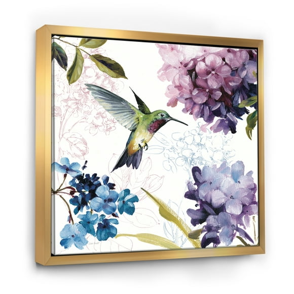 Spring Nectar Square II - Traditional Framed Canvas