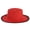 Red, variant on Top Headwear Two-Tone Upturn Wide Brim Fedora Panama Hat - White