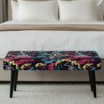 thumbnail image 5 of Psesaysky Washable Bench Seat Cover, Surfing Skeleton Polyester Spandex Elastic Bench Slipcover for Dining Bedroom, 5 of 9