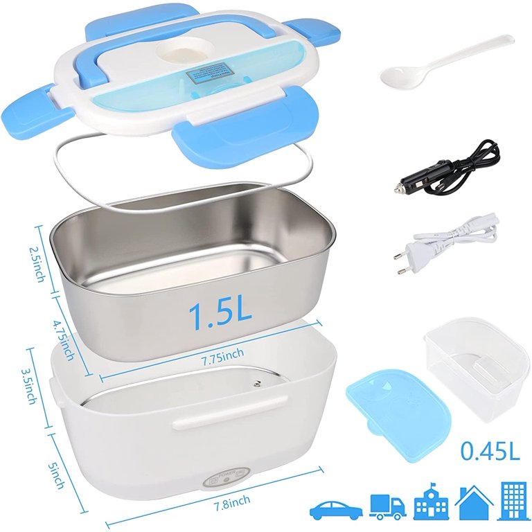 1.6l 12v/24v Electric Rice Soup Cooker Portable Lunch Food Box