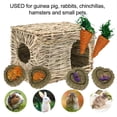thumbnail image 4 of Casa de pasto para conejos kathson grande, plegable y tejida con pasto marino, 4 of 7
