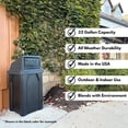 thumbnail image 2 of Sturdy Essentials 32 Gallon Square 100% Recycled Plastic Heavy Duty Outdoor Trash Can with Push Lid - Green, 2 of 8