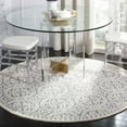 thumbnail image 3 of SAFAVIEH Cambridge Leslie Geometric Wool Area Rug, Silver/Ivory, 8' x 8' Round, 3 of 4