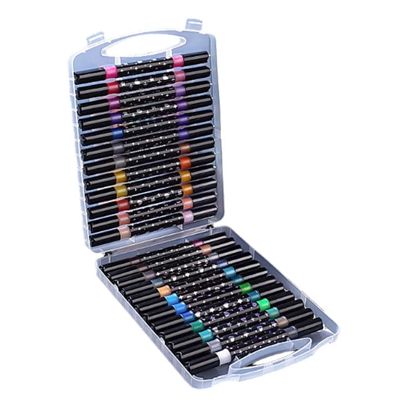 Acrylic Paint Markers, Waterproof Dual Tip Acrylic Paint Pens, Markers Set for Paper, Rock, Wood, Canvas and DIY Crafts Making Art Supplies (24Pcs/48 Colors)