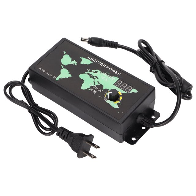 Adaptador de corriente Pantalla digital LED 120W 10A 3-12V Adaptador de regulación de velocidad de voltaje ajustable Enchufe 100-240VUS