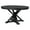 Espresso, variant on Extendable Dining Table with 12" Leaf and X-Shaped Base, Retro Solid Wood Dining Table with Extendable Oval Table Top