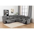 thumbnail image 6 of Kingway Furniture Faux Leather Reclining Sectional Sofa, Gray, 6 of 6