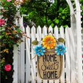 thumbnail image 4 of Home Sweet Home Sign Rustic Wood Wall Hanging Plaque Sign Flower Welcome Sign for Front Door Decorative Hanging Sign Home Porch Decoration, 4 of 5