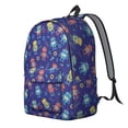 thumbnail image 2 of Robot and Bolts Blue Pattern Backpack for School, Cute School Bag with Adjustable Shoulder Straps and Padded Back, 15.7"x11.8"x5.5", 2 of 4