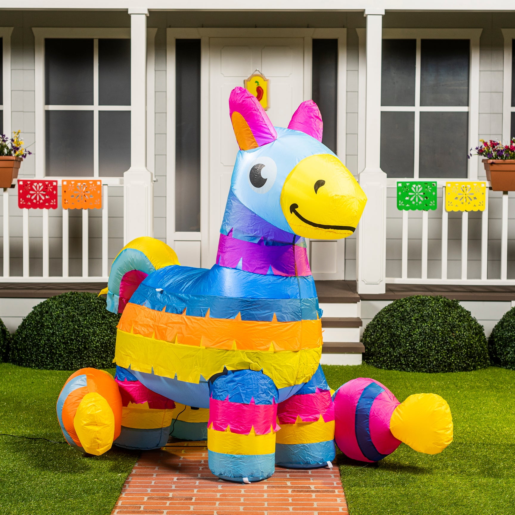 Cinco De Mayo Inflatable Decorations 6 FT Fiesta Pinata with Buildin