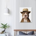 thumbnail image 3 of Nawypu Canvas Like Wall Art Decor -  Painting Like Framed Artwork Pitbull Hat Print - Aesthetic Decorative Picture Poster for Home Walls, Living Room, Bathroom, Bedroom, Kitchen - Ready to Hang, 3 of 4