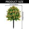 thumbnail image 3 of Artificial Boxwood Topiary Ball Bushes with Purple Flowers, Ongmies 24-Inch Artificial Boxwood Topiary Tree with Flowers – Faux Plants for Outdoor Garden, Porch, Patio, and Yard Decor, 3 of 8