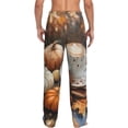 thumbnail image 6 of Mens Pajama Pants, Cozy Pumpkin Spice Latte Soft Sleep & Lounge Pants for Men, Cuteness Casual PJ Bottoms Pants with Pockets, 6 of 7