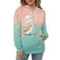 thumbnail image 4 of Birds Flowers Pastel Men's Women Vintage 3D Hooded Sweatshirt - All-Season Loose Fit Streetwear, 4 of 6