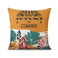 thumbnail image 2 of Fall Is Here Maple Leaf Decorative Pillows Set Of 4, Linen Thanksgiving Throw Pillow Covers Linen Study Sofa Cushion Cover, 2 of 5