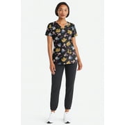 Winnie The Pooh Women's Graphic Scrub Top, Sizes S-3XL