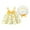 Yellow, variant on Odeerbi Toddler Girl Summer Beach Dress with Sun Hat Kids Baby Bow Print Suspender Dress Hat Suit Yellow