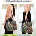 thumbnail image 4 of FORMRS Womens Corduroy Tote Bag Crossbody Shoulder Handbag with Pocket, White Floral Garden, 4 of 7