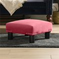 thumbnail image 4 of Jules Square Accent Footstool Ottoman Garnet Rose, 4 of 9
