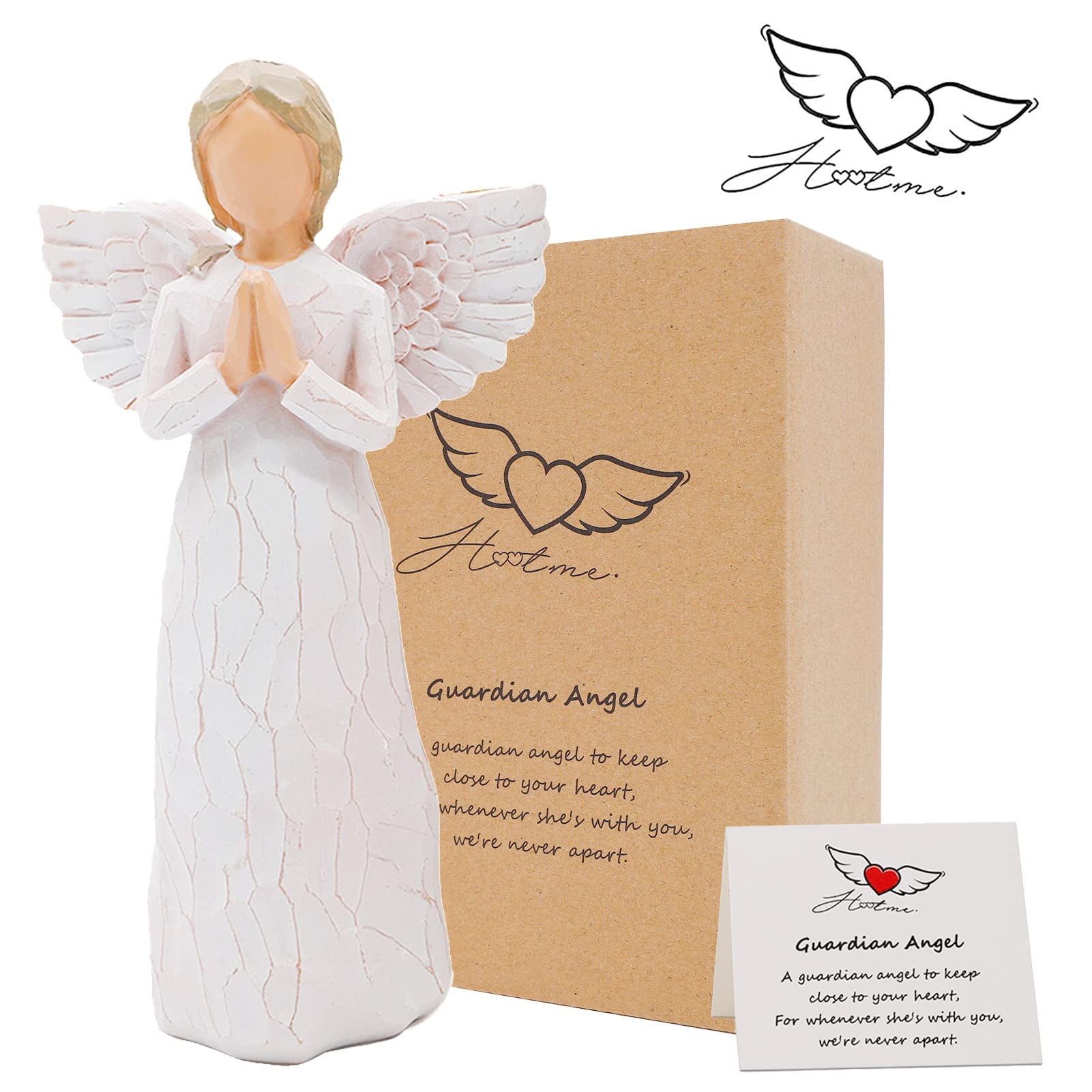 Angel of Prayer Bereavement Friendship or Prayer Guardian Angel Figurine Encouragement Present Gift to Show Love Gratitude Sculpted Hand-Painted Figure Sympathy