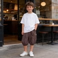 thumbnail image 6 of Asxite Boys Solid Capris Elastic Waist Casual Summer with Pockets 6 M-12 Y, 6 of 7