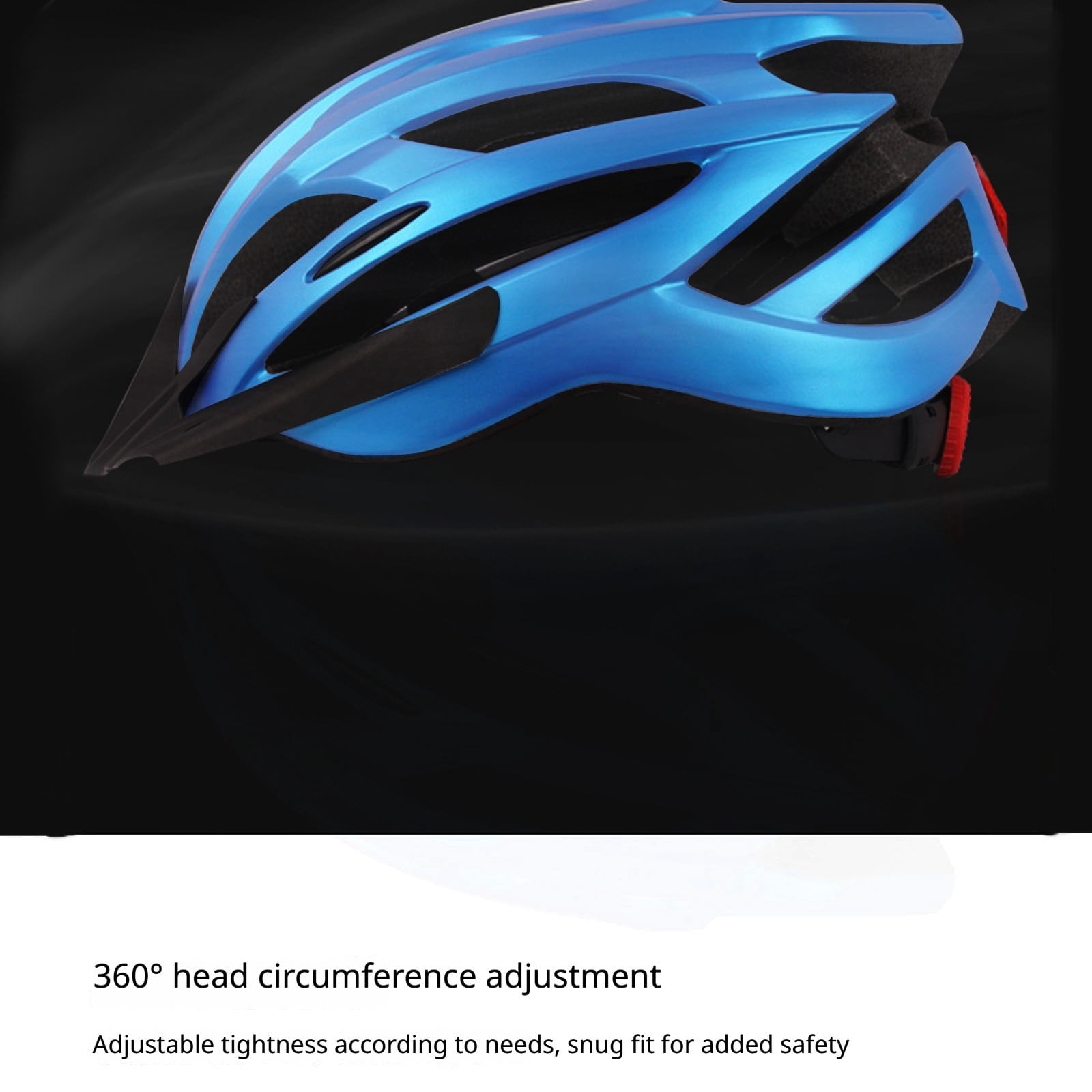 Road Bike Helmet Mountain Bike Helmet Adult Bike Helmet One Piece Integrated Helmet Blue for Street Cycling, Daily Riding and Outdoor Trails 1 Pack