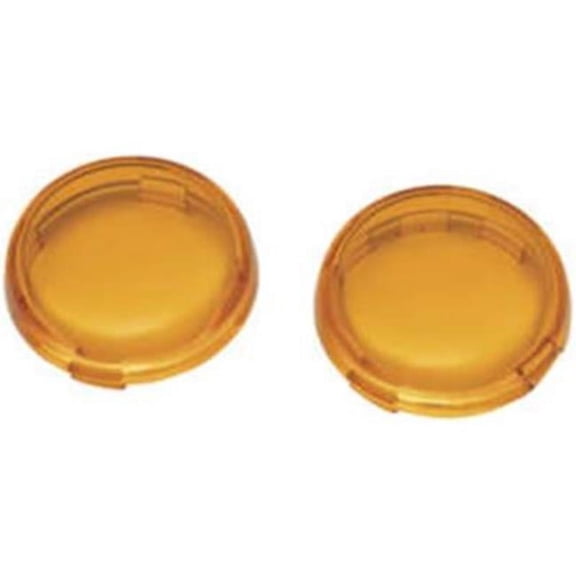 Kuryakyn 2877 Motorcycle Lighting Accessory: Bullet Style Replacement Lens for Harley-Davidson Turn Signals, Amber, 1 Pair