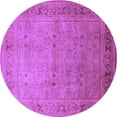 thumbnail image 1 of Ahgly Company Indoor Round Oriental Purple Industrial Area Rugs, 7' Round, 1 of 4