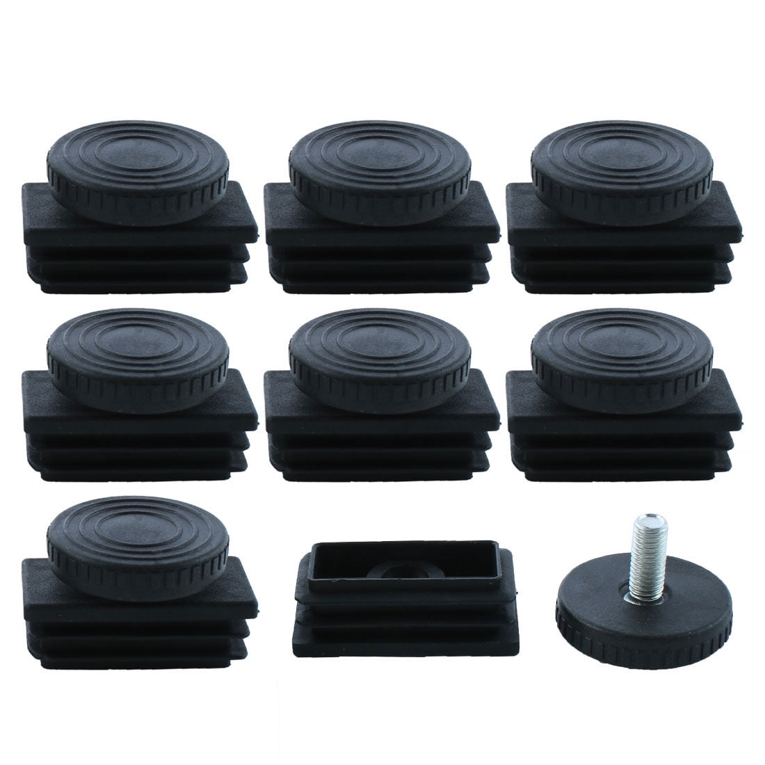 Leveling Feet 25 x 50mm Rectangle Tube Inserts Kit Furniture Glide