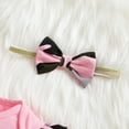 thumbnail image 5 of 6 Months Baby Girls Clothes 12 Months Girls 3PCS Outfits Set Letter Print Infant Girls Long Sleeve Top Camo Pants Set with Headband Pink, 5 of 10